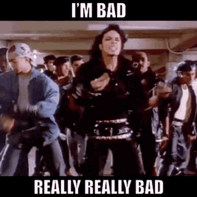 Michael Jackson singing Bad